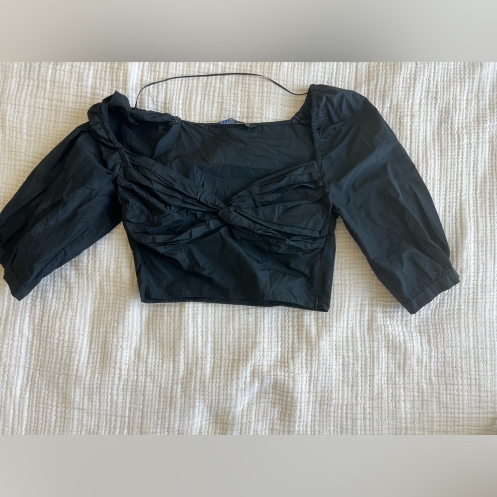 Black Zara Crop Top- XS